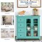 Costway Buffet Sideboard Table Kitchen Storage Cabinet w/ Drawers & Doors White\Blue\Green